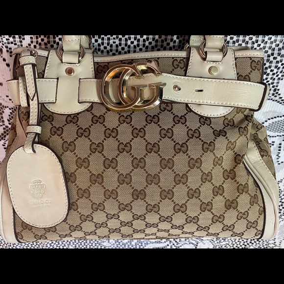 Authentic Vintage Gucci Gg Running Medium Tote Bag - Picture 12 of 16